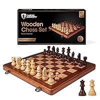 Chess Armory Premium Chess Set - Wooden Board Game with a Portable Wood Case and Secure Storage for Pieces, Set for Kids and Adults (Sapele Wood)