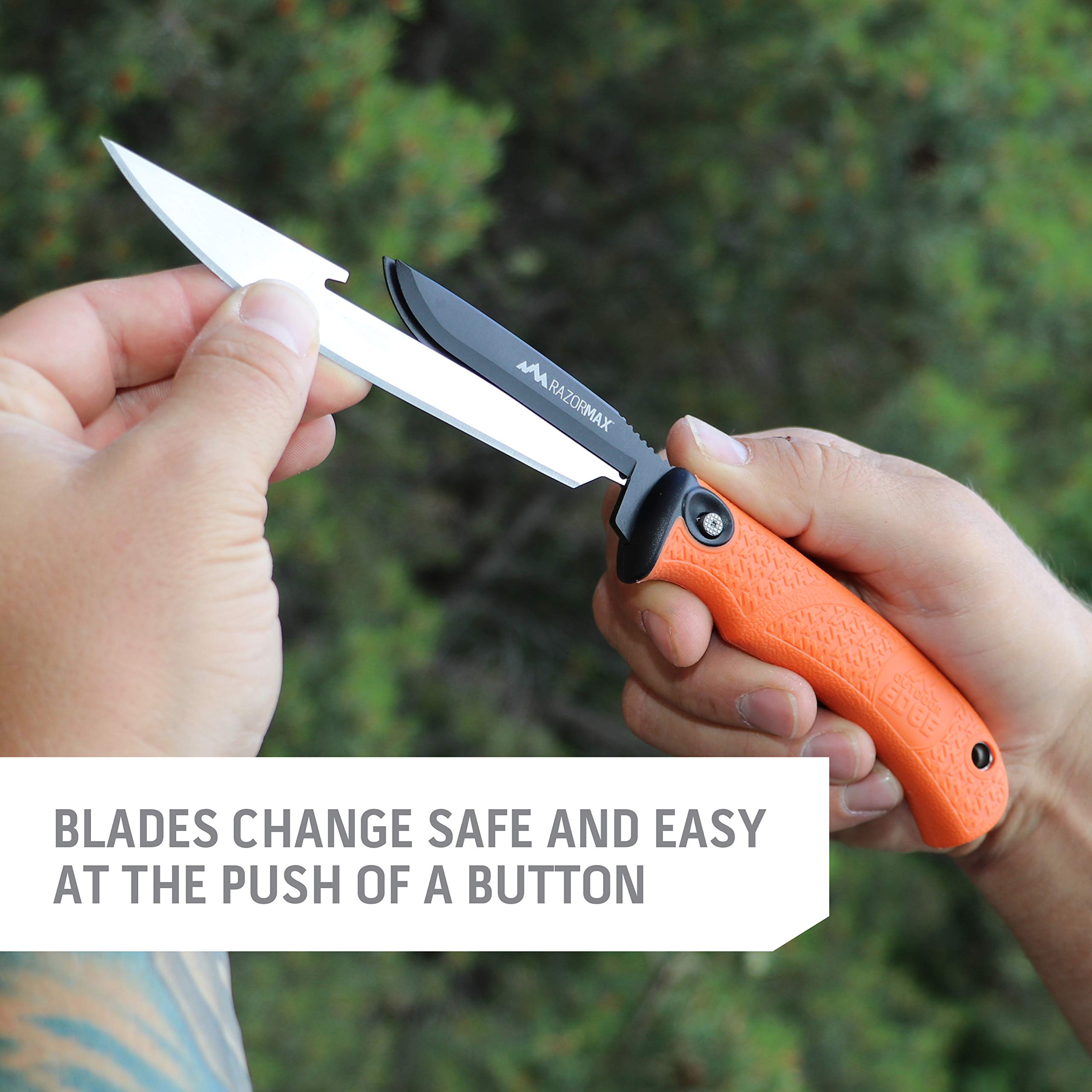 OUTDOOR EDGE RazorMax - Replaceable Fixed Blade Hunting Knife with 3.5