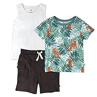 HonestBaby Playwear Outfit Sets, Tops and Bottoms 100% Organic Cotton for Baby, Toddler Boys, Unisex (LEGACY)
