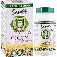 Colon Cleanser 2002 - Dietary Fiber, Herbal and Probiotics Blend, Digestive and Gut Health, Colon Cleanse Supplement for Women & Men, 90 Capsules