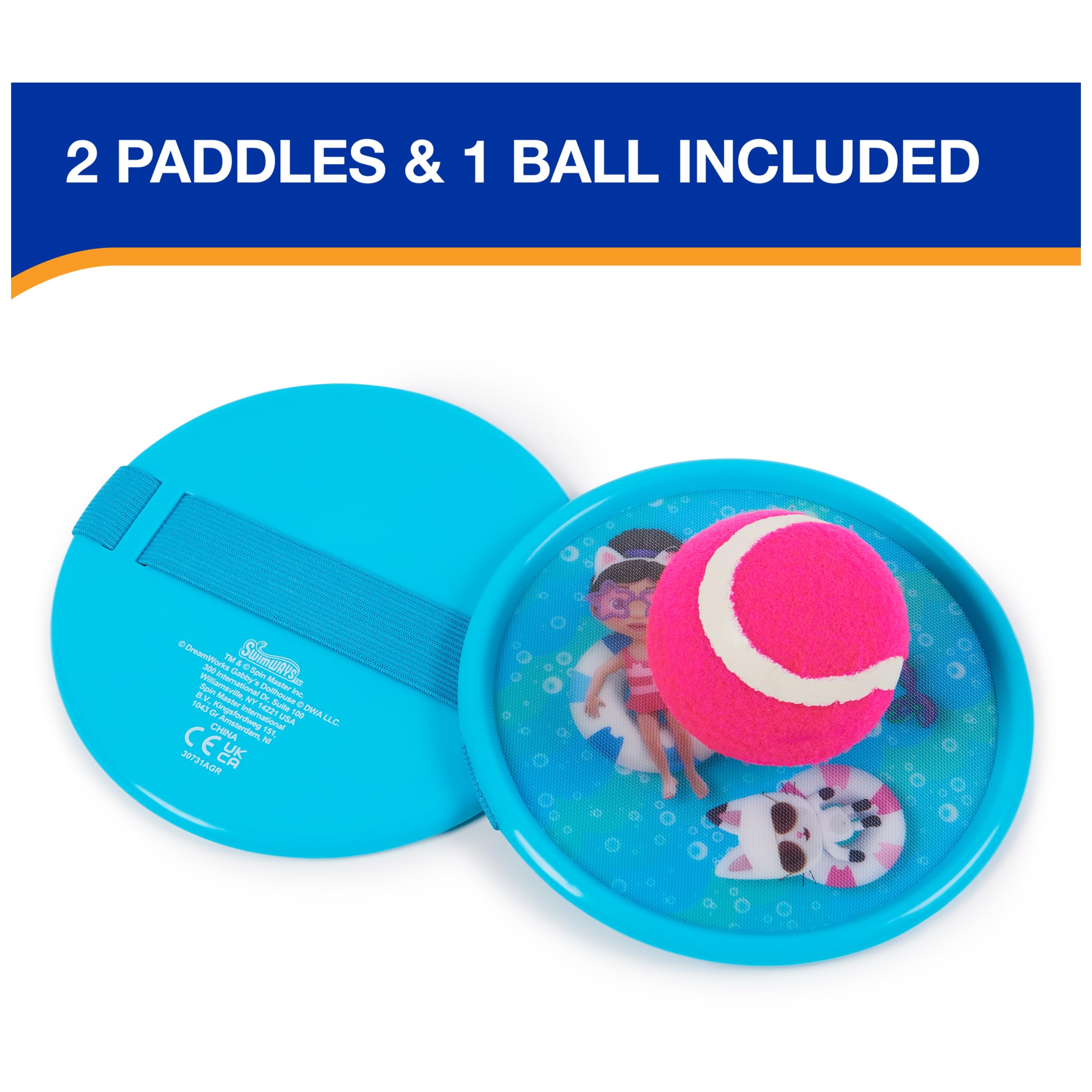 Swimways Gabby's Dollhouse Catch Game, Swimming Pool Accessories & Kids Outdoor Toys, Gabby's Dollhouse Party Supplies & Yard Games for Kids Aged 4 & Up