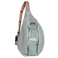 KAVU Beach Rope Bag Mesh Crossbody Sling Backpack - Cool Aqua