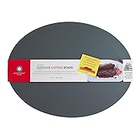 Architec Concave Carving and Cutting Board Gripper Collection with Non-Slip Feet, 13 x 17 - inches, Grey