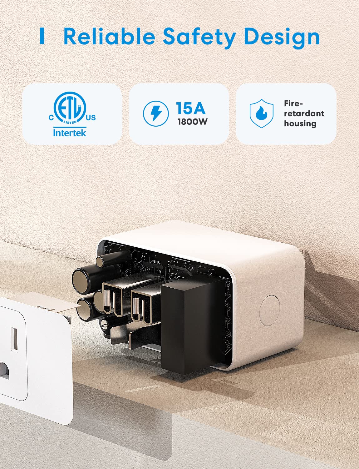 Meross Smart Plug Mini Support Apple HomeKit, Siri, Alexa, App Control, Timer, 15A & Reliable WiFi Outlet, No Hub Needed, 2.4G WiFi Only, 4 Pack