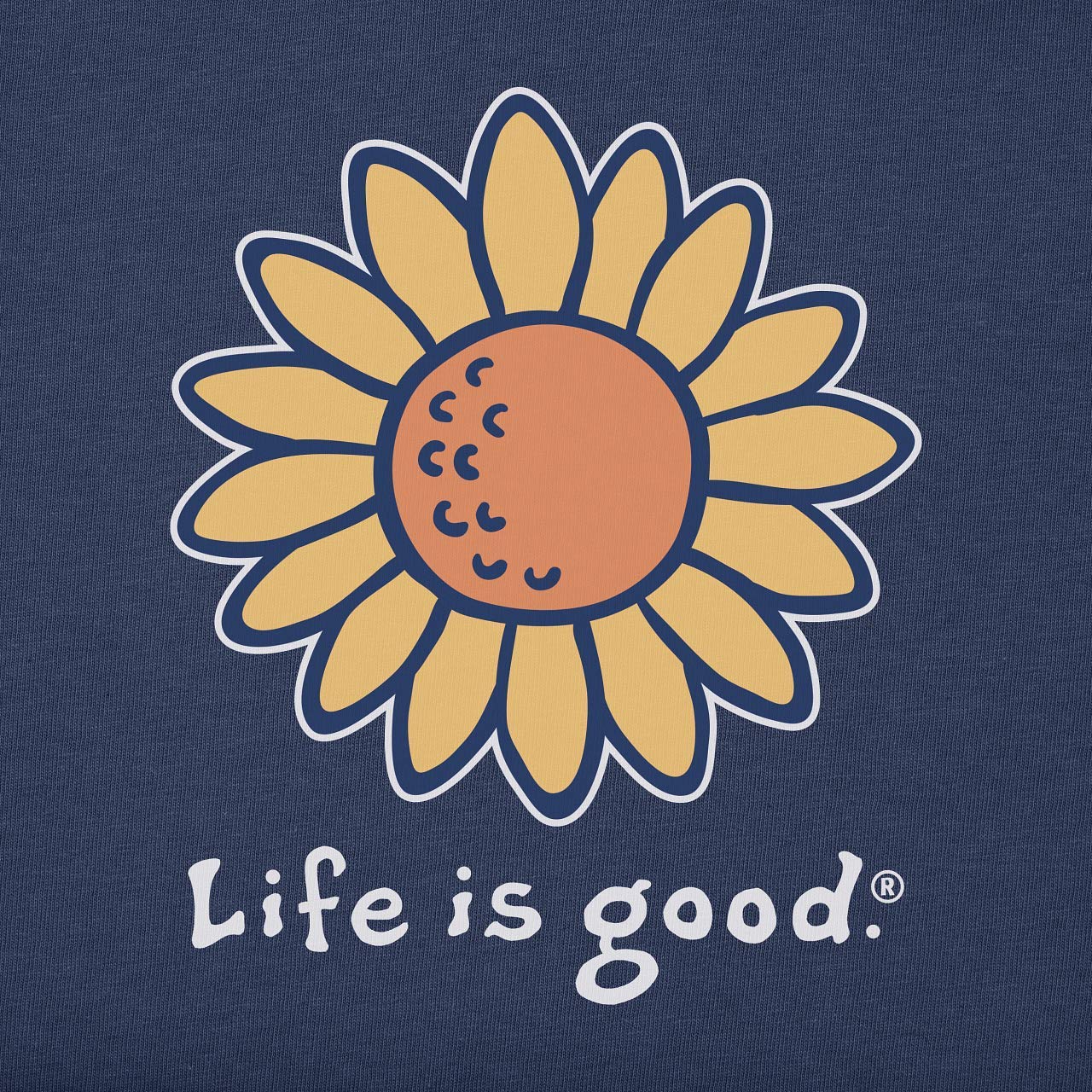 Life is Good Women's Blossoming Sunflower Cotton Tee, Short Sleeve Crewneck Graphic T-Shirt