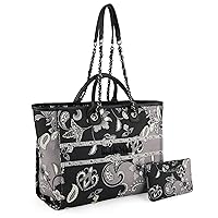 Milan Chiva Tote Bag for Women Large Canvas Shoulder Handbag with Coin Purse