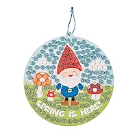Glitter Mosaic Spring Gnome Sign Craft Kit- Makes 12 - Crafts for Kids and Fun Home Activities
