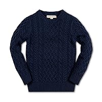Hope & Henry Boys' Long Sleeve Crew Neck Pullover Sweater
