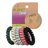 Goody Planet Goody Elastic Thick Hair Coils, Neutral Pack - Medium Hair to Thick Hair - Hair Accessories for Women and Girls, 5 Count (Pack of 1)