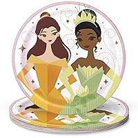 Unique Industries Disney Princess Enchanting Round Dessert Paper Plates 7