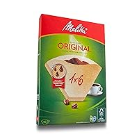 Melitta (merita) Coffee Filters Natural Brown 1 X 6 6 – 12 Cup for 40 Pieces Pa – 164B
