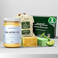 Wildcrafted Irish Sea Moss Gel and Detoxifying Soap Nutritious Raw Seamoss Rich in Minerals, Proteins & Vitamins – Antioxidant Health Supplement, Vegan-Friendly Made in USA