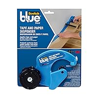 ScotchBlue Painter's Tape and Paper Dispenser, Applies Masking Paper with Painter’s Tape to Protect and Cover Surfaces, Tape Dispenser Includes Plastic Blade, Fits 12 Inch Masking Paper