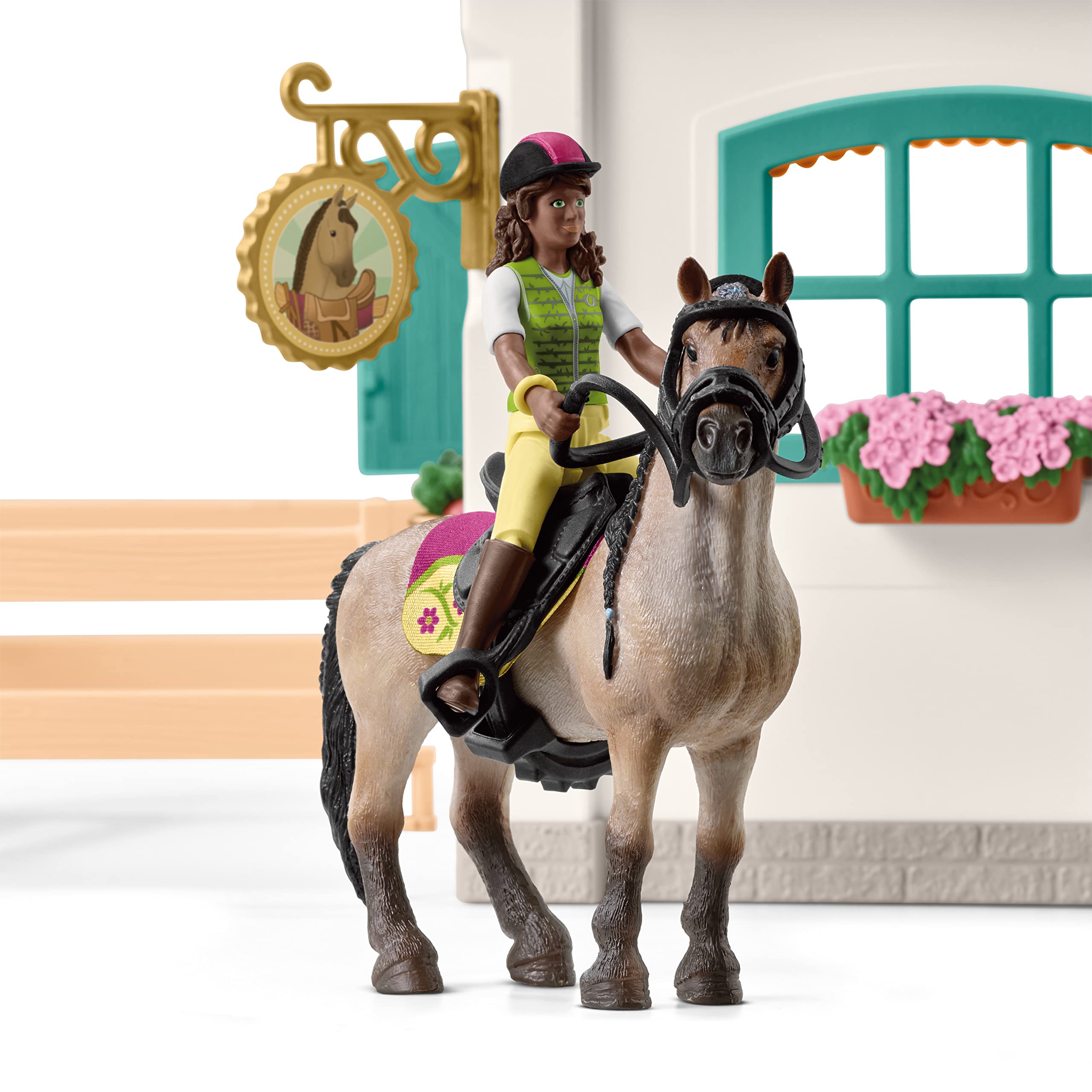 Schleich Horse Club, Horse Sets for Girls and Boys, Tack Room with Dolls, Horse Toys, and Accessories, Extension for Lakeside Riding Center, Ages 5+