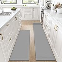 DEXI Kitchen Rugs and Mats Cushioned Anti Fatigue Comfort Runner Mats for Floor Rugs Waterproof Standing Rugs Set of 2,17