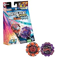 Beyblade Burst QuadStrike Ambush Nyddhog N8 and Chain Poseidon P8 Spinning Top Dual Pack, 2 Battling Game Top Toy for Kids Ages 8 and Up