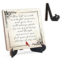 You Left Me With Wonderful Memories,Cardinal Sympathy Gifts,Memorial Gifts for Loss of Loved One,Sympathy Gifts,Social Worker Gifts,Home Decor,Farmhouse Decor,Wood Plaque Sign With Stand -7