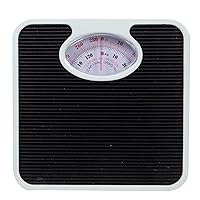 Bodico Classic Retro Analog Vinyl Top Mechanical Body Weight Scale, 280lb Capacity, Black - Vintage Style Health and Fitness Scale