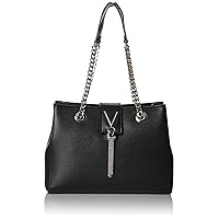 Valentino By Mario Valentino Women's Divina Pebbled Bag, Black (Divina) - Black (Black), size: 9.5x23x30 cm (B x H x T)
