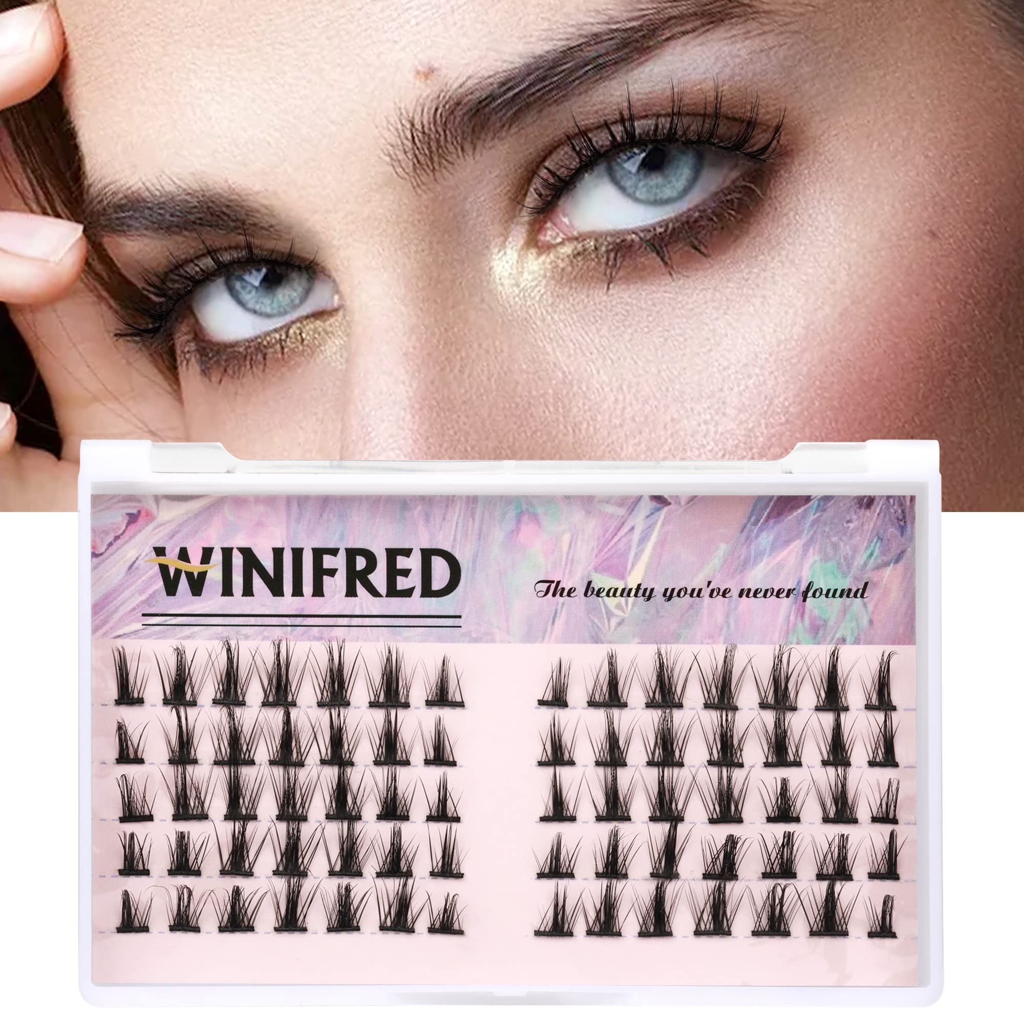 Individual Manga Lashes Clusters Natural Look Eyelashes Spiky Little Devil Wispy Mixed Length DIY Lash 14mm Hybrid Asian Japan Lashes Mink False Eyelashes by Winifred