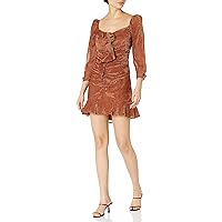 ASTR the label Women's Sephra Sweetheart Neck 3/4 Sleeve Ruched Mini Dress