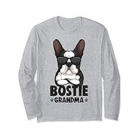 Boston Terrier Grandma Bostie Dog Long Sleeve T-Shirt