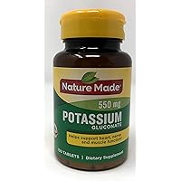 Nature Made Potassium Gluconate 550mg, 100 Count Pack of 2