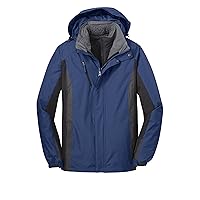Port Authority Colorblock 3-in-1 Jacket-S (Admiral Blue/Black/Magnet Grey)