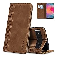 Google Pixel 6A Case, Phone Case PU Leather Flip Case for Google Pixel 6A Folio Wallet Case Cover with Card Holder Magnetic Closure Kickstand Shockproof Phone Cover - 6.2