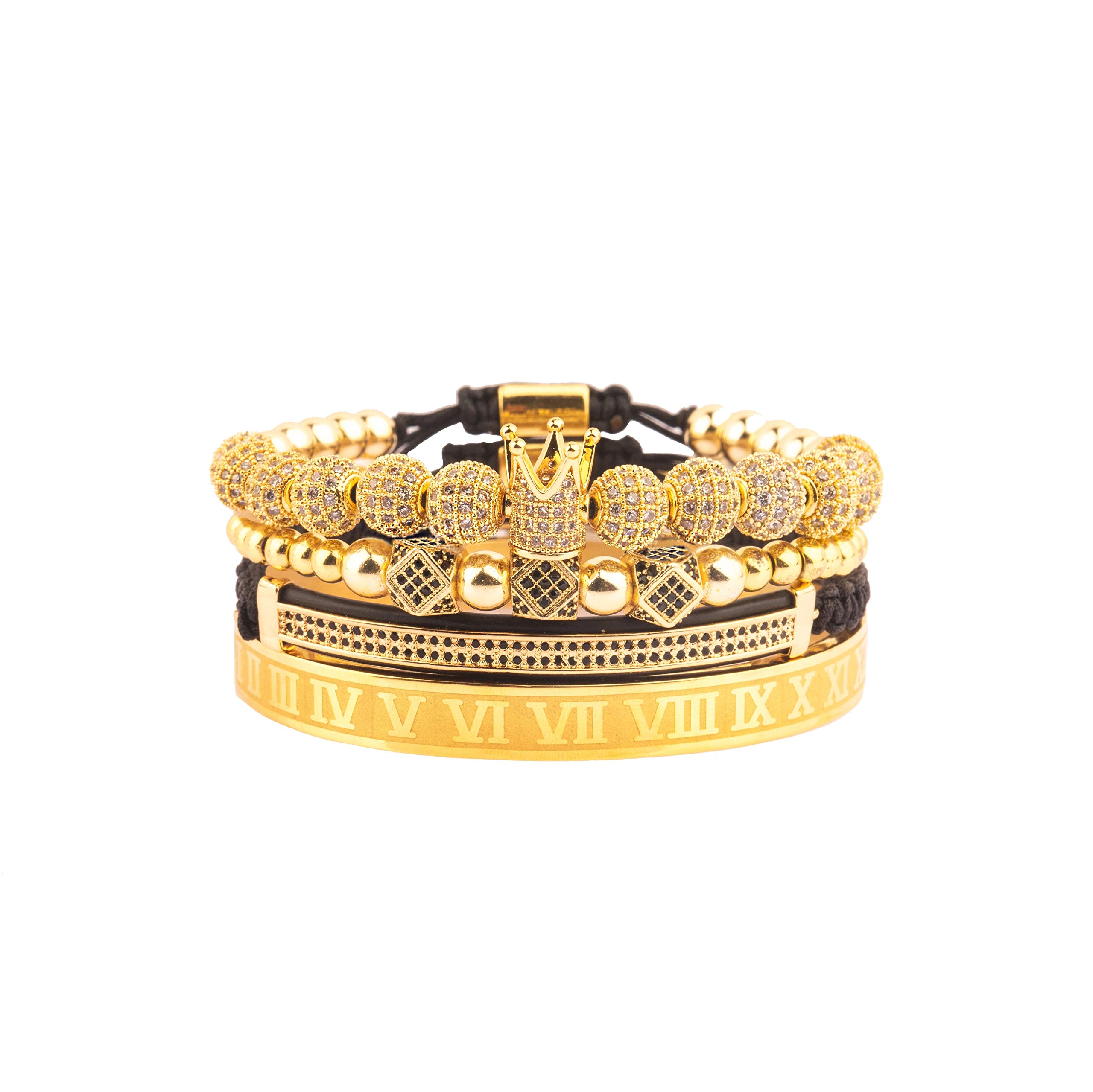 Princess Crown Copper Silver Cubic Zirconia Thread adjustable Bracelet –  ZIVOM