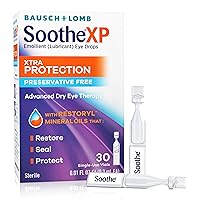 Soothe Preservative-Free Lubricant Eye Drops, Bausch + Lomb, Xtra Protection, Box of 30 Single Use Dispensers