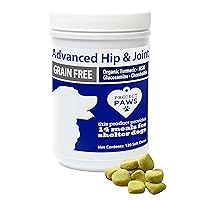 Hip and Joint Supplement for Dogs - Dog Glucosamine Chews with MSM, Chondroitin and Organic Turmeric - 120 CT