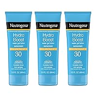 Hydro Boost Water Gel Sunscreen Lotion with Broad Spectrum SPF 30, Water-Resistant Hydrating Body Sunscreen, Non-Greasy & Moisturizing, Hyaluronic Acid, Travel Size, 3 fl. Oz