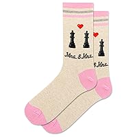 Hot Sox Women's Fun Wedding Bliss Crew Socks-1 Pair Pack-Cool & Cute Bride Novelty Gifts