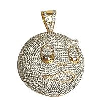 14K Yellow Gold Plated Brass Chief Keef Style Blood Money Pendant Mens Jewelry Hip Hop