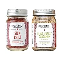 Burlap & Barrel's Spice Duo: Cloud Forest Cardamom and Silk Chili Flakes - Elevate Your Culinary Creations!