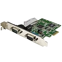 StarTech.com 2-Port PCI Express Serial Card with 16C1050 UART - RS232 Low Profile Serial Card - PCI Serial Card (PEX2S1050)