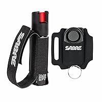 SABRE Runner Pepper Gel, Maximum Police Strength OC Spray, Reflective Hand Strap for Easy Carry & Quick Access, 0.67 fl oz, Secure & Easy to Use Safety, Optional Clip-On Alarm & LED Armband Combos
