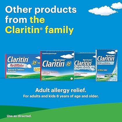 Children's Claritin Chewables 24 HR Children Allergy Medicine, Grape, 30 Count