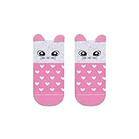 Conte Kids Tip-Top Cotton Soft Breathable Durable Multicolor All-Season School Cute Crew Girls Socks Size 20 (Fits Shoe 13-2)