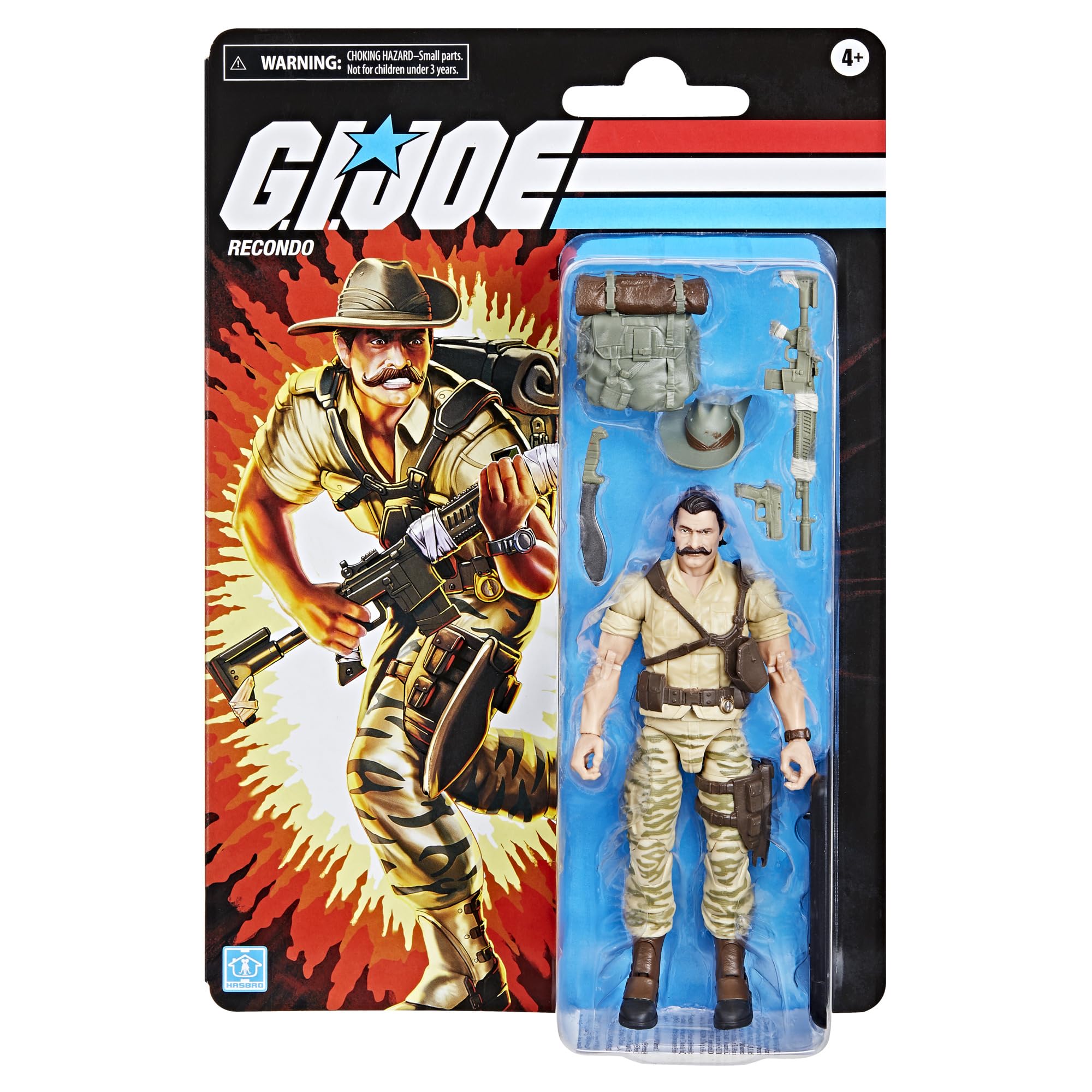 G.I. Joe Classified Series Retro Cardback Recondo, Collectible 6-Inch Action Figure with 7 Accessories