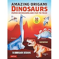 Amazing Origami Dinosaurs: Paper Dinosaurs Are Fun to Fold! (10 Dinosaur Models + 32 Tear-Out Sheets + 5 Bonus Projects) Amazing Origami Dinosaurs: Paper Dinosaurs Are Fun to Fold! (10 Dinosaur Models + 32 Tear-Out Sheets + 5 Bonus Projects) Paperback Kindle