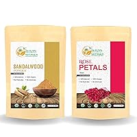 Herbs Botania Sandalwood & Rose Petals Powder Duo: Natural Beauty Elixir for Glowing Skin and Relaxation