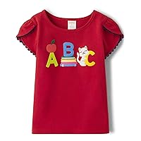 Girls' and Toddler Embroidered Graphic Short Sleeve T-Shirts