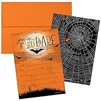 DISTINCTIVS Halloween Party Invitations and Envelopes - 12 Cards