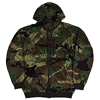 Woobie Jacket Full Zip Camouflage Hoodie Cold Weather Parka Military Sweatshirt