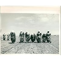 Vintage photo of Opium Poppy farmers.