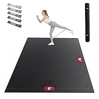 Extra Large Exercise Mat-7'x5'/6'x8'/6'x9'x8mm(1/3 inch),Non-Slip, Ultra Durable, Thick Workout Mats for Home Gym Flooring Cardio, Yoga Mats for Fitness, High-Density Exercise Mat, Shoes-Friendly