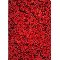 RUINI Red Rose Floral Wedding Photography Backdrop Roses Wall Lovers Girls Children Photos Backdrop 8x10FT