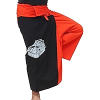 RaanPahMuang Retro VW Print Samurai Wrap Pants in Warm Cotton Two Color